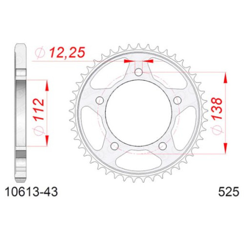 CORONA AFAM IN ACCIAIO P525 - Z43 (DIS.10613)