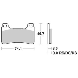 SET PASTIGLIE FRENO SBS 809HS