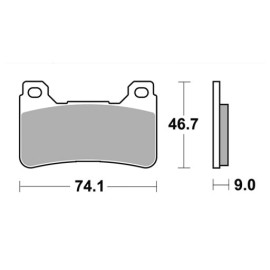 SET PASTIGLIE FRENO SBS 809DS-2