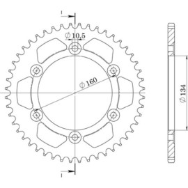 CORONA IN ALLUMINIO P525 - Z42 (DIS.11617)