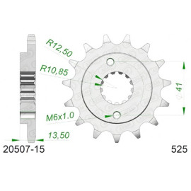 PIGNONE AFAM IN ACCIAIO P525 - Z15 (DIS.20507)