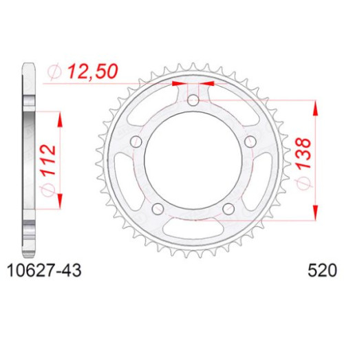 CORONA AFAM IN ACCIAIO P520 - Z43 (DIS.10509)