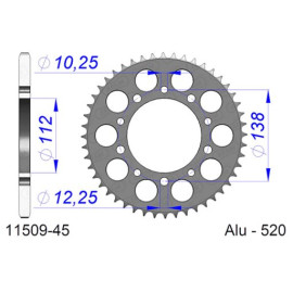 CORONA AFAM IN ALLUMINIO P520 - Z45 (DIS.11509)
