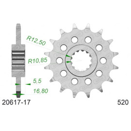 PIGNONE AFAM IN ACCIAIO P520 - Z17 (DIS.00501)