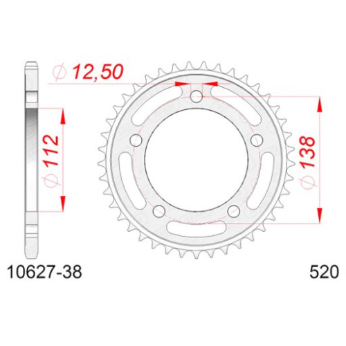 CORONA AFAM IN ACCIAIO P520 - Z38 (DIS.10509)