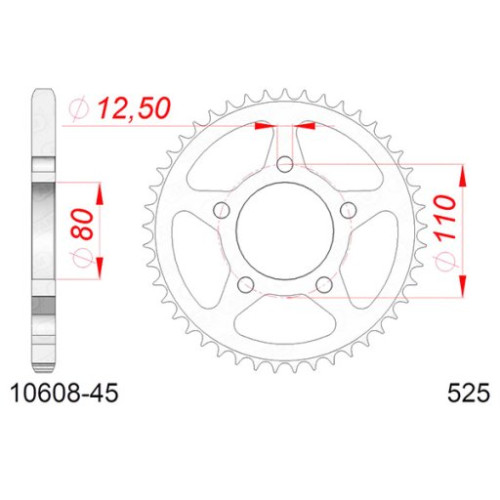 CORONA AFAM IN ACCIAIO P525 - Z45 (DIS.10504)