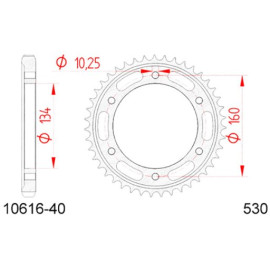 CORONA AFAM IN ACCIAIO P530 - Z40 (DIS.10616)