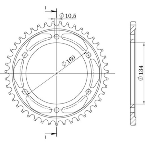 CORONA IN ALLUMINIO P530 - Z40 (DIS.11616)