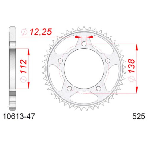 CORONA AFAM IN ACCIAIO P525 - Z47 (DIS.10613)