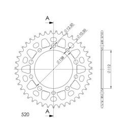 CORONA IN ALLUMINIO P520 - Z47 (DIS.11509)