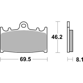SET PASTIGLIE FRENO SBS 631DCC