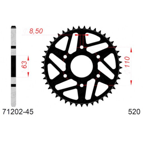 CORONA AFAM IN ACCIAIO P520 - Z45 (DIS.71202)