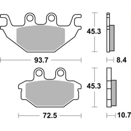 SET PASTIGLIE FRENO SBS 930H.HF