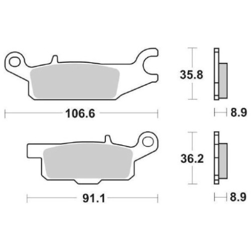 SET PASTIGLIE FRENO SBS 852SI