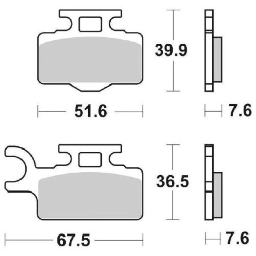 SET PASTIGLIE FRENO SBS 752SI