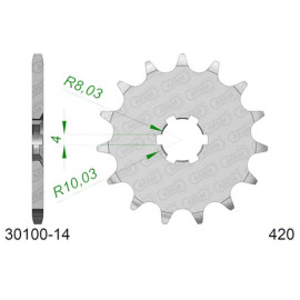 PIGNONE AFAM IN ACCIAIO P420 - Z14 (DIS.30100)