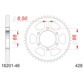 CORONA AFAM IN ACCIAIO P428 - Z46 (DIS.16201)