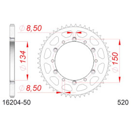 CORONA AFAM IN ACCIAIO P520 - Z51 (DIS.16204)