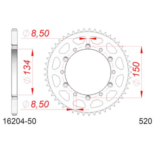 CORONA AFAM IN ACCIAIO P520 - Z51 (DIS.16204)
