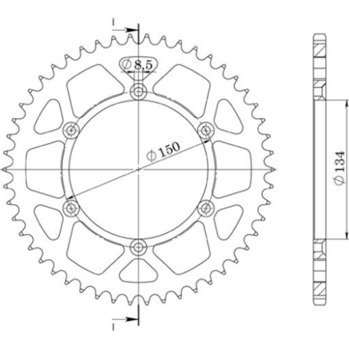 CORONA IN ALLUMINIO P520 - Z49 (DIS.17206)