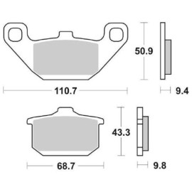 SET PASTIGLIE FRENO SBS 557HF