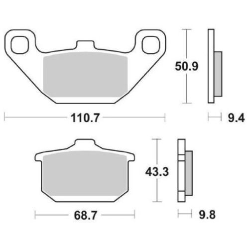 SET PASTIGLIE FRENO SBS 557HF