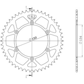 CORONA IN ALLUMINIO P520 - Z42 (DIS.17204)