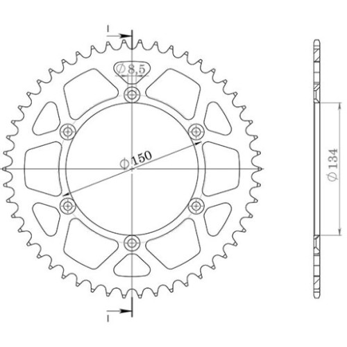 CORONA IN ALLUMINIO P520 - Z42 (DIS.17204)
