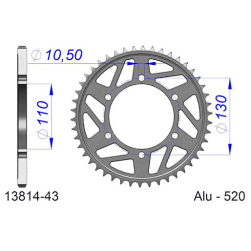 CORONA AFAM IN ALLUMINIO P520 - Z43 (DIS.13812)