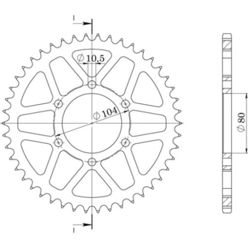 CORONA IN ALLUMINIO P520 - Z42 (DIS.17403)