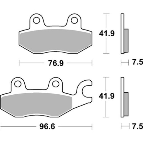 SET PASTIGLIE FRENO SBS 955RST