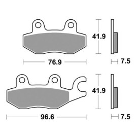 SET PASTIGLIE FRENO SBS 955DC