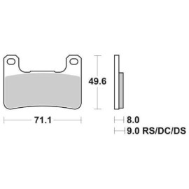 SET PASTIGLIE FRENO SBS 806DS-1
