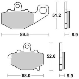 SET PASTIGLIE FRENO SBS 687LS