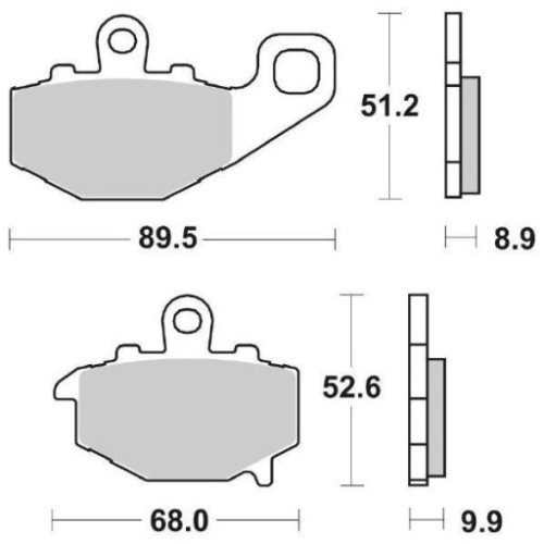 SET PASTIGLIE FRENO SBS 687LS